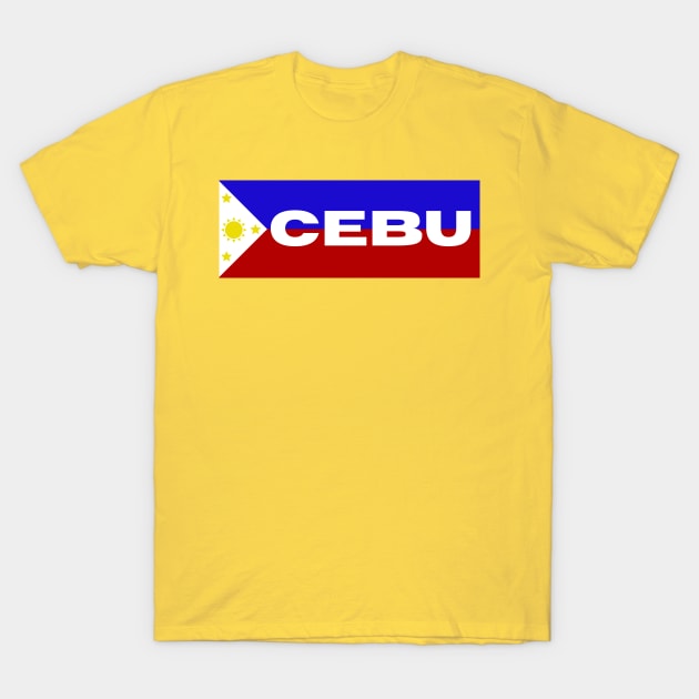 Cebu City in Philippines Flag T-Shirt by aybe7elf